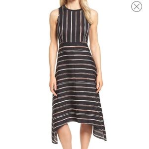 Classiques Enrier midi dress NWOT sz 2 silk black.